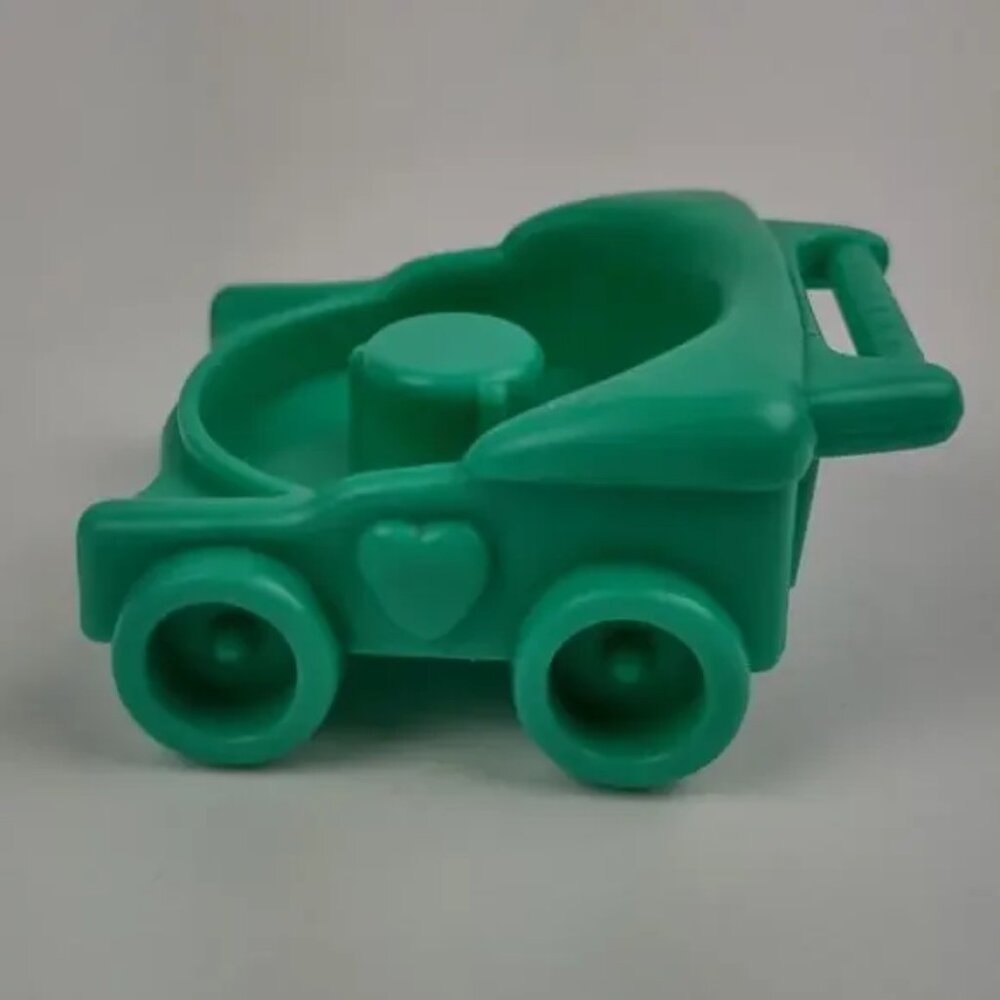 Fisher Price Little People GREEN BABY STROLLER Infant Buggy for Doll